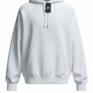 NWT Under Armour Men's 3X Rival Fleece Pullover Hoodie White — Kangaroo Pocket